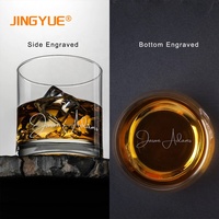 Vasos de Whisky Cuadrados Transparentes con Logotipo Personalizado JINGYUE, 270 ml, Estilo Clásico, Base Pesada, para Bar