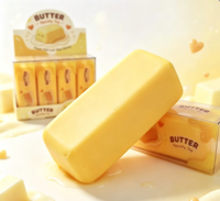 Jouet Squishy en forme de bâton de beurre de 4 oz, super doux, à remontée lente, simulation alimentaire, jouet sensoriel anti-stress à presser pour enfants