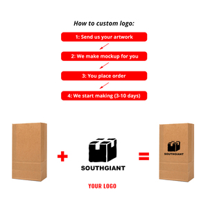 <span class=keywords><strong>Bolsa</strong></span> <span class=keywords><strong>de</strong></span> Papel Kraft Marrón Personalizable <span class=keywords><strong>de</strong></span> Grado Alimenticio con Fondo Recto para Panadería y Comida para Llevar - Product Image 6