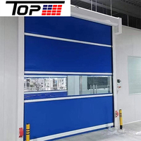 Porte rapide à enroulement flexible en PVC résistant aux chocs pour quai de chargement logistique