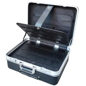 Mallette à outils ABS moule boîte de rangement Rolling Tool Box Case avec Pocket Boards sac à outils avec roues étui rigide