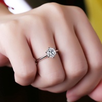 Bague de fiançailles solitaire en diamant de laboratoire HPHT CVD, bijoux en diamant de laboratoire, bague en diamant de laboratoire