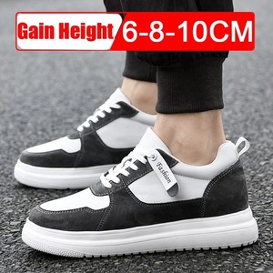 Chaussures de sport pour hommes, baskets rehaussantes invisibles, augmentant la taille de 8 <span class=keywords><strong>à</strong></span> 10 cm, blanches - Product Image 5
