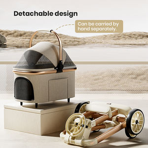 <span class=keywords><strong>Poussette</strong></span> de voyage légère pour chien avec roues amortissantes pour animaux de compagnie de petite et moyenne taille, utilisation en extérieur - Product Image 4