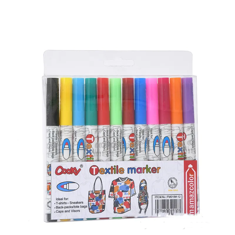 Groothandel Niet-Giftige Kinderen Met Behulp Van T-Shirt Marker Permanente Textiel Verf Stift Set