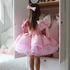 <span class=keywords><strong>Robe</strong></span> de <span class=keywords><strong>princesse</strong></span> en tulle <span class=keywords><strong>rose</strong></span> scintillant pour hôtesse de 2 à 10 ans, idéale pour récital de piano et fête d'anniversaire, avec jupe superposée à sequins - Product Image 5