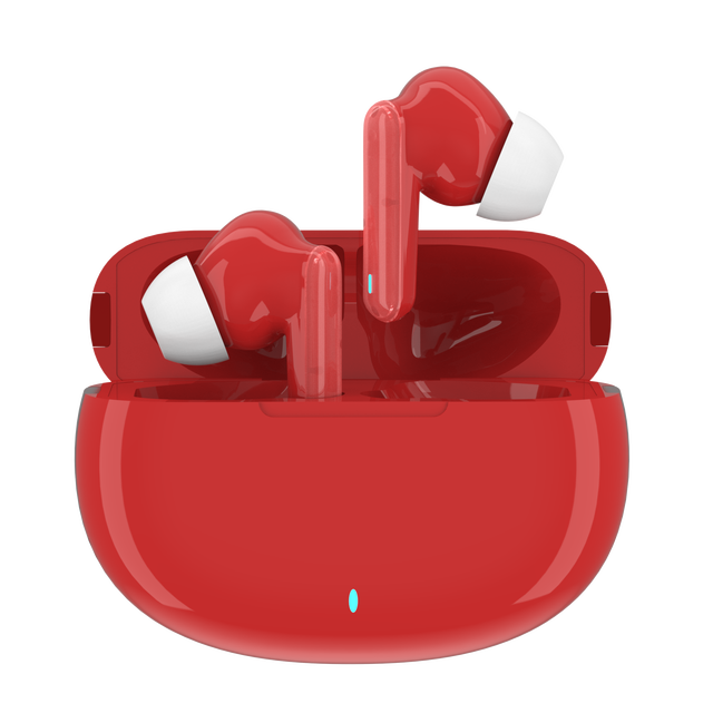 OEM RED ANC TWS Earbuds Type C Blue Tooth Earphone with Custom logo