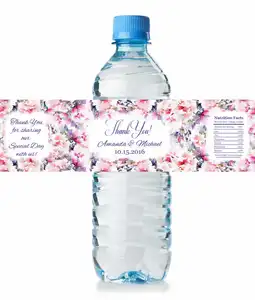 Custom Printed Waterproof Multi-color Clear Private Self-adhesive Spring Water Beverage Bottle Label Sticker