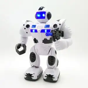 Kids electric universal robot cool light music ace agent electric robot toy