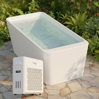 Bain de glace circulaire portable, baignoire gonflable pour la remise en forme et l'exercice avec refroidisseur d'eau EG 0,8HP 1HP