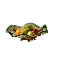 Vase cylindrique en verre dégradé vert, plateau à fruits, design moderne haut de gamme pour salon, table à manger, table basse, hydroponique, fête