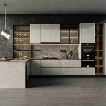 Kitchen Cabinet Blue Mdf Latest Cabinet