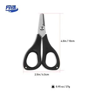 Customized 10cm Stainless Steel 3Color Fishing Line Scissors Braid Scissors Snip Fishing Line Cutters Clippers Shears