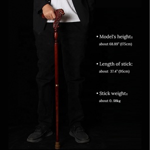 Bâtons <span class=keywords><strong>de</strong></span> <span class=keywords><strong>marche</strong></span> en bois <span class=keywords><strong>de</strong></span> hêtre allemand <span class=keywords><strong>de</strong></span> luxe, tête <span class=keywords><strong>de</strong></span> lion, 95 cm, rétro, détachables, élégants et à la mode pour hommes et femmes - Product Image 2