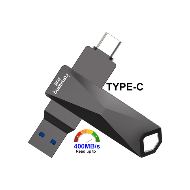 Mobile Phone U Disk Memory Photo Stick 64GB 128GB 256GB Pendrive Swivel Pen Drive High Speed Type C SSD OTG USB Flash Drives