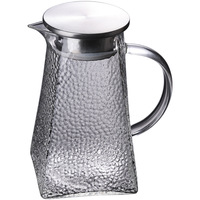 Carafe à jus en verre borosilicate moderne et écologique, résistante à la chaleur, pour boissons familiales et thé