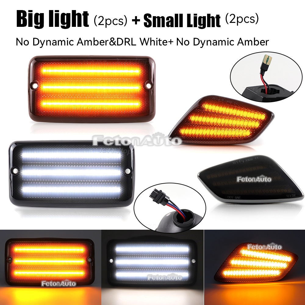 Pas de grandes lumières ambres dynamiques avec DRL + petites lumières ambres 02-0328