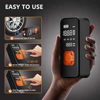 Gonfleur de pneu compresseur d'air Portable rapide 1 Min gonflage 6000Mah batterie et 12V Dc double Options d'alimentation Sos lumière pour vélo de voiture