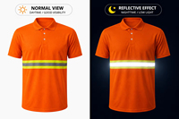 Camiseta Polo de Seguridad Reflectante de Alta Visibilidad para Hombre, Logotipo Personalizado, Manga Corta, Secado Rápido, Uniforme de Trabajo para Construcción