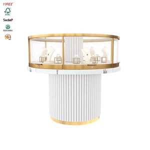 Hot Custom Vòng cổ sang trọng Vòng Kính Showcase Set đứng cửa hàng đồ trang sức thiết kế đồ trang sức hiển thị truy cập để bán - Product Image 1