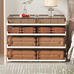 Haogle thiết kế mới trong suốt gấp hộp lưu trữ dưới giường lưu trữ <span class=keywords><strong>container</strong></span> hộp cho quần áo lưu trữ và nhà tổ chức - Product Image 1