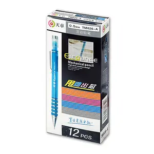 Ensemble de crayons mécaniques spéciaux en plastique à poignée fluorescente 0.5mm 0.7mm HB
