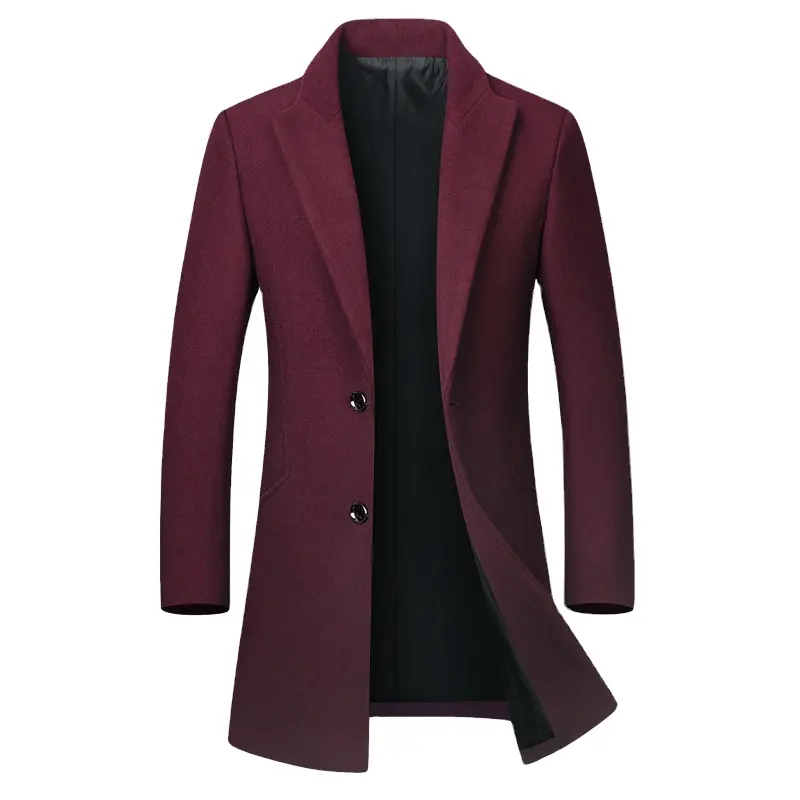 Новое поступление мужское деловое пальто средней длины модное классическое пальто жилет накладной комплект из двух предметов плащ