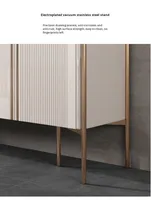 Buffet à panneaux moderne de luxe et léger à l'italienne pour salon Armoire à thé laquée Rangement d'entrée Dessus en bois et marbre
