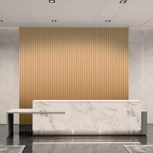 Panel Dinding Beralur WPC Serat Kayu Bambu Panel Dekoratif Interior Tahan Air Papan Pelapis Dinding - Product Image 3