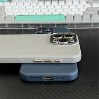 Coque de téléphone en silicone liquide coloré pour iPhone 16 Pro Max, coque arrière souple en TPU avec protection de l'objectif pour iPhone 15 14 13 12 11 Pro