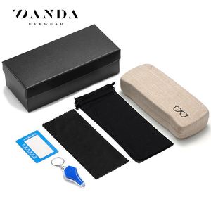 Danda Eyewear Glasses Case Set With Cloth And Cleaning Tool For Eyeglasses Storage Box Rectangle Shape Solid Color - Product Image 2