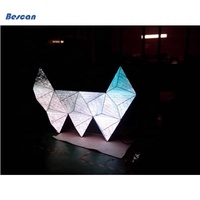 Écran LED pour cabine de DJ en aluminium, forme de panneau flexible, grand, couleur pleine 3D, cool