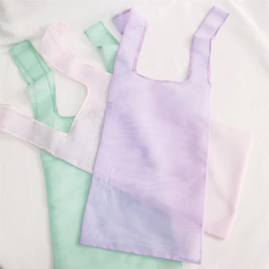 Fashion Durable Lace Organza Sheer Shopping Bags Organza Shopping Tote Eco Bag - Product Image 2
