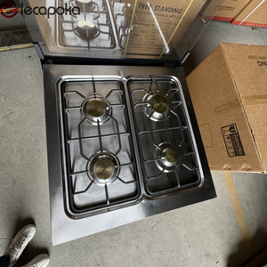 Cuisinière à <span class=keywords><strong>gaz</strong></span> encastrable en acier inoxydable de <span class=keywords><strong>60</strong></span> <span class=keywords><strong>cm</strong></span> avec <span class=keywords><strong>4</strong></span> brûleurs, four et grill, allumage automatique, pour la maison - Product Image 3