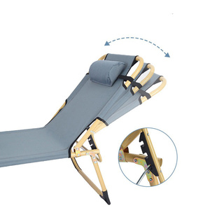 Xách tay gấp ngủ bãi biển bãi cỏ Giường Gấp Cắm trại thể thao cot giường nhỏ gọn cắm trại hồ bơi phơi nắng ngoài trời gấp giường - Product Image 3