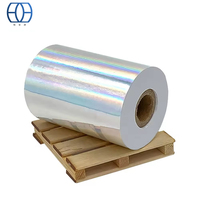 Matériau d'étiquettes autocollantes en PP holographique laser, rouleau jumbo pour impression flexographique et étiquettes d'emballage