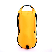 Bouée de natation gonflable personnalisée avec logo professionnel, 28L, en nylon imperméable, flotteur de sécurité pour eaux ouvertes, triathlon, adultes, hommes, femmes
