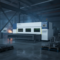 Machine de découpe laser à fibre pour tôle CNC 3000W facile à utiliser, refroidissement par eau, contrôle CyPCut, rail de guidage PMI, machine de découpe laser