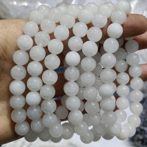 Wholesale 4-10mm Natural <strong>Stone</strong> White <strong>Jade</strong> Crystal Bead Bracelet Gemstone Diy Jewelry for Women Men - Product Image 6