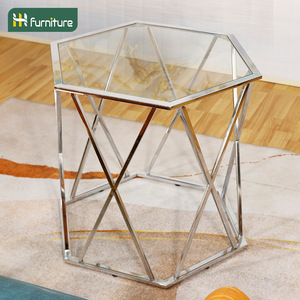 Transparent <b>glass</b> coffee <b>table</b>/<b>side</b> <b>table</b>/coffee <b>table</b> for home living room sofa/irregular coffee <b>side</b> <b>table</b>/<b>table</b>/European - Product Image 2
