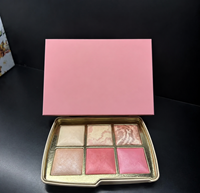 Palette de fards à paupières six couleurs très prisée, finition pailletée et mate, poudre fine crémeuse, vente en gros