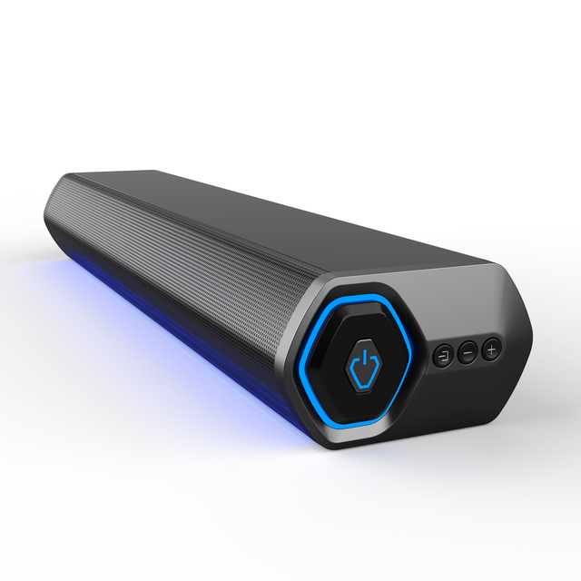 New 30W 2.0 Channels Black Game SoundBar for Home Theater USB & Aux Interface with Remote Control