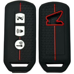 <span class=keywords><strong>Housse</strong></span> de clé intelligente en silicone personnalisée pour moto Honda PCX ADV Forza SH 3 boutons, antidérapante, avec accent rouge, étui de protection - Product Image 1