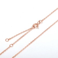 Chaîne de collier réglable style lariat en argent plaqué rhodium PT Tone S925 pour colliers de diamants de culture
