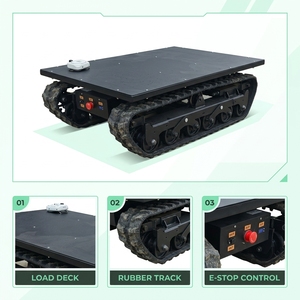 Chasis <span class=keywords><strong>de</strong></span> orugas eléctrico <span class=keywords><strong>de</strong></span> 500 kg con orugas <span class=keywords><strong>de</strong></span> caucho, autopropulsado con motor sin escobillas <span class=keywords><strong>de</strong></span> 48 V para ingeniería <span class=keywords><strong>de</strong></span> <span class=keywords><strong>construcción</strong></span> - Product Image 3