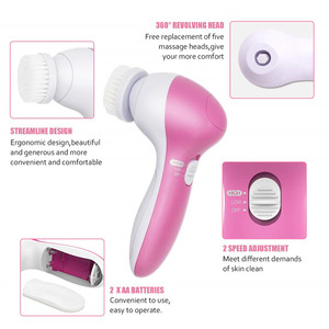 <span class=keywords><strong>Brosse</strong></span> <span class=keywords><strong>nettoyante</strong></span> pour le <span class=keywords><strong>visage</strong></span>, <span class=keywords><strong>brosse</strong></span> <span class=keywords><strong>nettoyante</strong></span> électrique 5 en 1, 5 têtes interchangeables, design ergonomique - Product Image 6