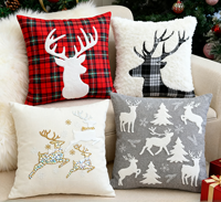 Nouvelles Housses de Coussin Populaires pour Noël et les Fêtes d'Hiver, Motif Arbre de Noël