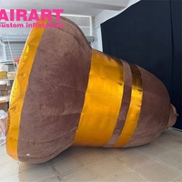 Grande cloche gonflable en peluche de taille sur mesure, ballon gonflable de 4m pour le festival de Noël
