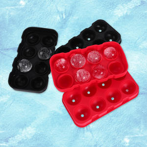 Moule à glaçons rond en silicone à 8 compartiments, très vendu, pour bar, glaçons, conception de démoulage facile - Product Image 1