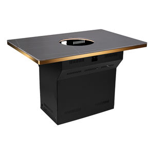 Table de barbecue rectangulaire pour <span class=keywords><strong>restaurant</strong></span> intérieur coréen, motif personnalisé, brochettes coréennes, table de barbecue coréen, table à fondue - Product Image 5